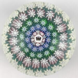 Perthshire PP107 Butterfly Center Picture Cane Concentric Millefiori Paperweight